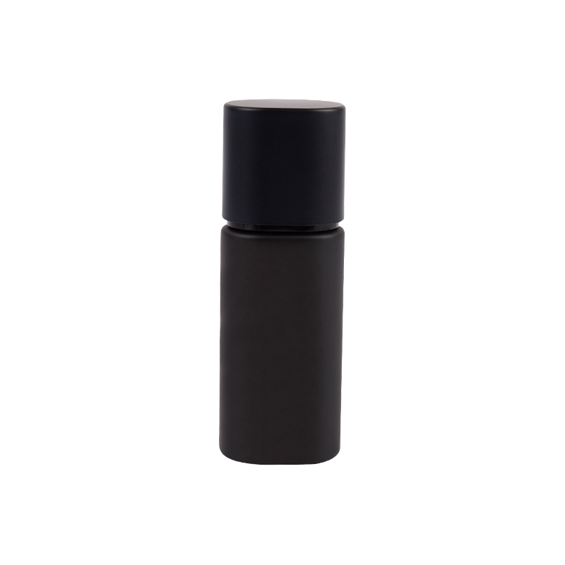 Tiub kaca kosmetik hitam 30ml tulen