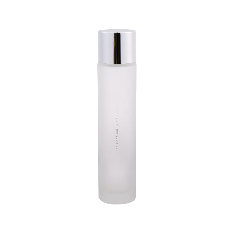 120ml botol losyen kaca putih perak sederhana