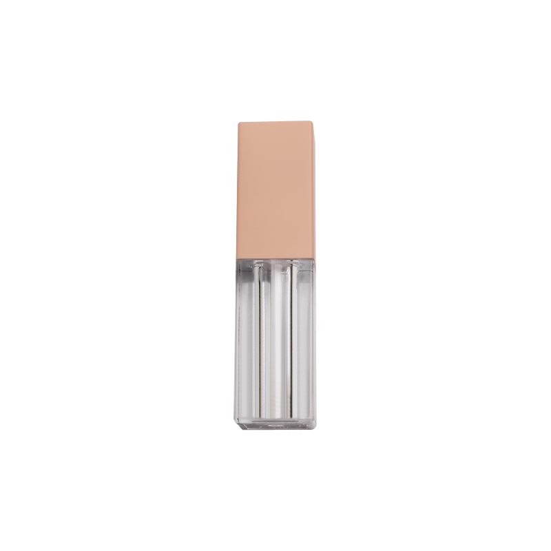 4.5ml kulit merah jambu lip gloss persegi tiub