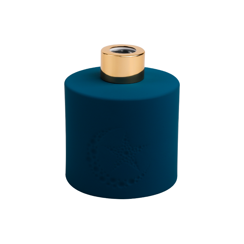 Botol wangi biru bintang dengan topi emas