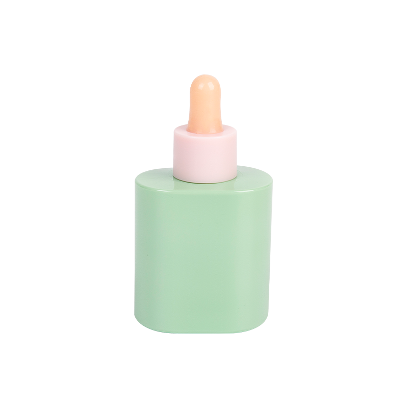 50ml Pet Mint Green Serum Dropper Bottle dengan Petua Peach Pastel